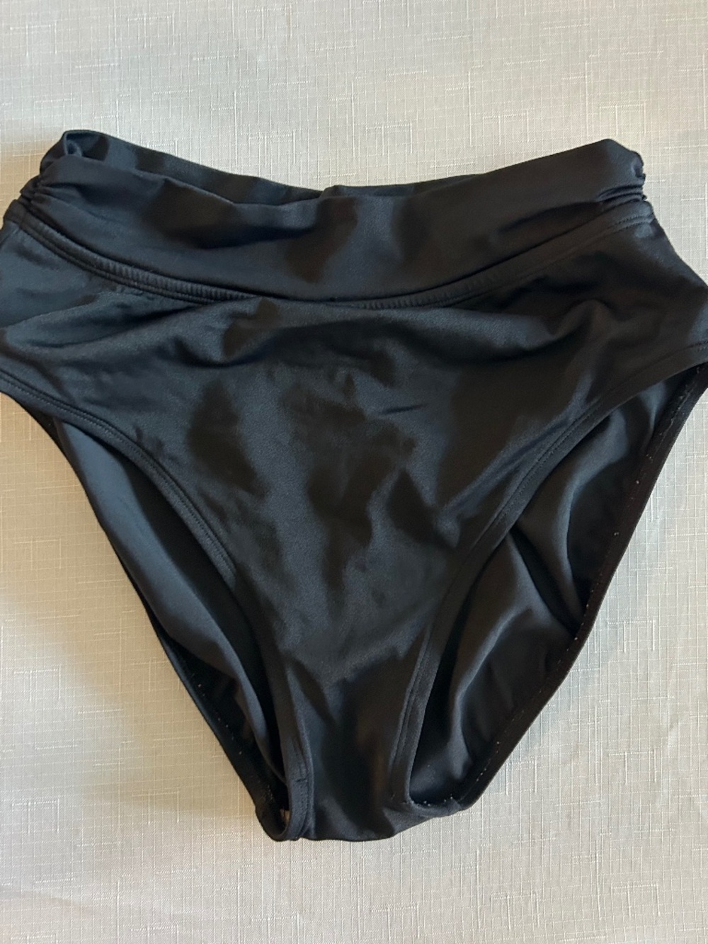 Eddie Bauer Black High Waisted Brief Bikini Swim Bottoms Size 12